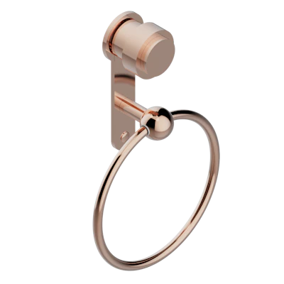 Ginger Kubic Towel Ring - Polished Nickel Finish, Solid Brass Construction