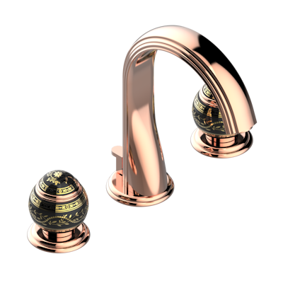Rim mounted 3-hole basin mixer with waste | A7F-151