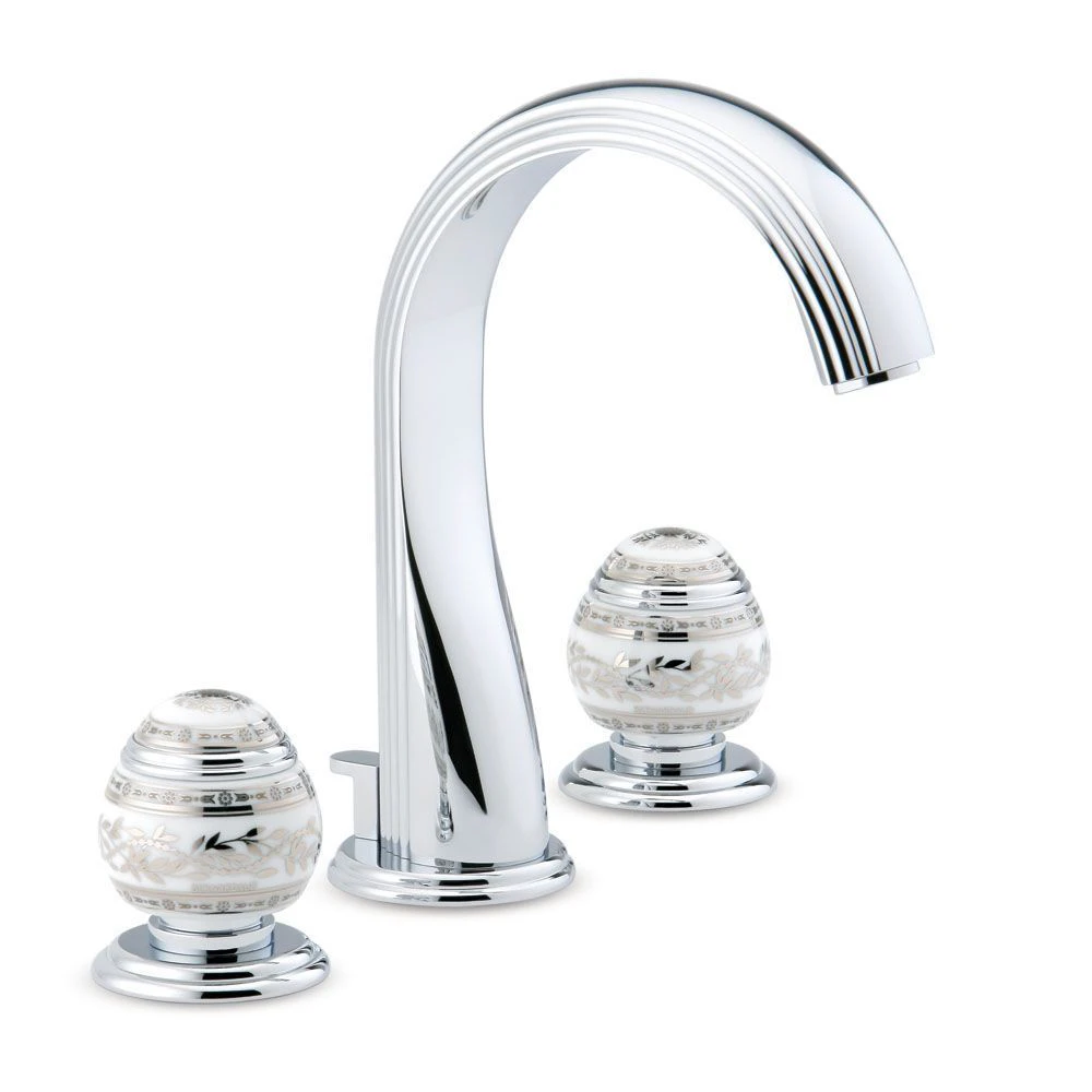 Widespread lavatory set with drain for 1 1/4