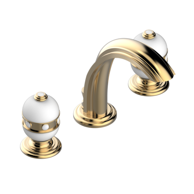 CONCRETE RIVER コンクリートリバー HERBEST MOON EX Rim mounted 3-hole basin mixer with waste for marble | U1S