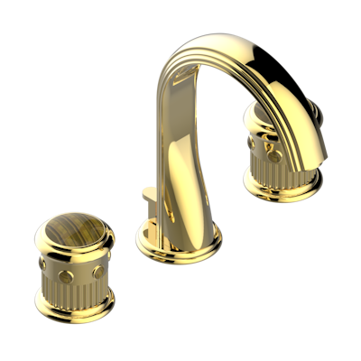 Rim mounted 3-hole basin mixer with waste for marble | U7E
