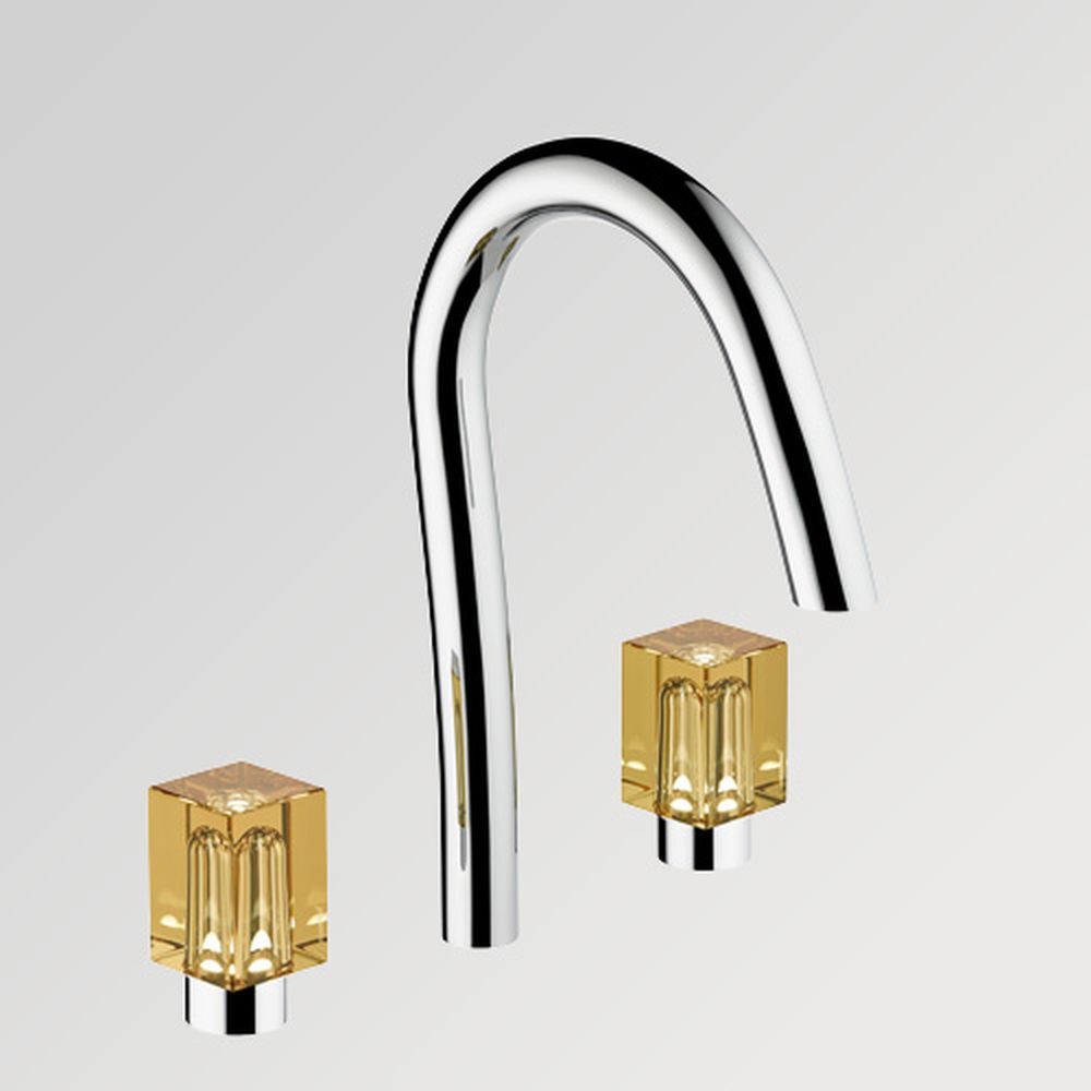 Rim mounted 3-hole basin mixer with waste | U6J-151 — Beyond
