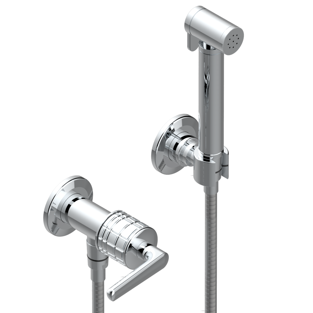 Wc douche set including valve, trigger spray, reinforced hose (1.25m) and hook G9F5840/8