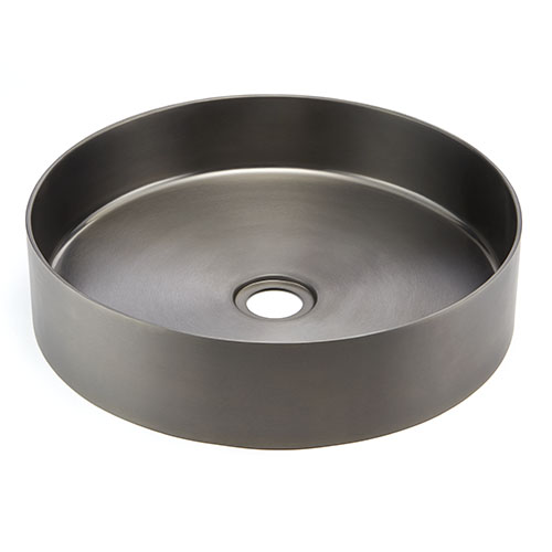 On Counter round basin 375mm - PVD brushed Graphite - no waste