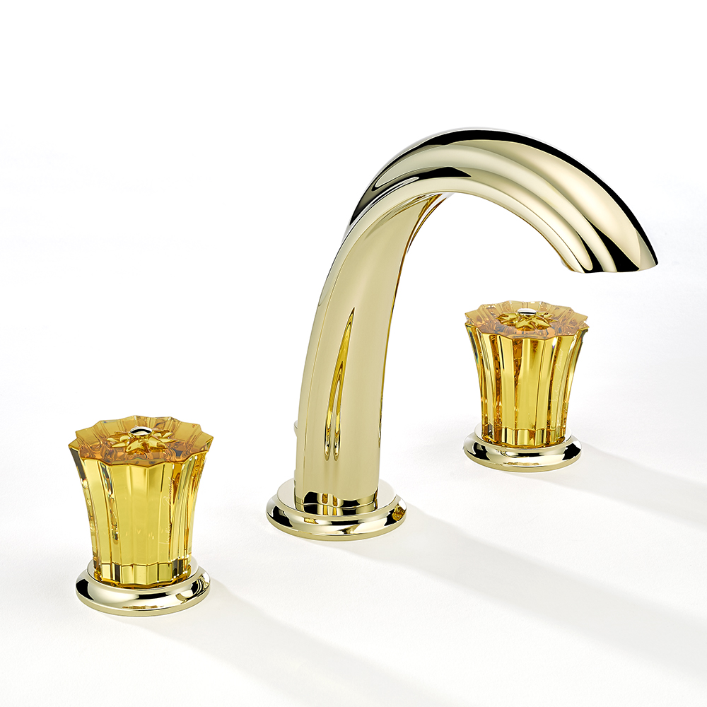 Rim mounted 3-hole basin mixer with waste | U6N-151 — Mille Nuits