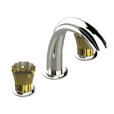 Rim mounted 3-hole basin mixer with waste | U6N-151 — Mille Nuits